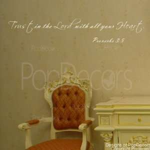   the Lord with all your Heart Proverbs 35 words decals