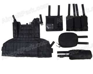 1000D Eagle Tactical Molle RRV Scout pouches Vest   Black  