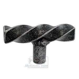  House of knobs rustic iron collection twist t knob in 