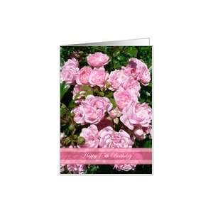  Pink Floral Birthday 75th Card Toys & Games