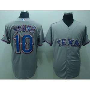   #10 Michael Young MLB Authentic Grey Jerseys