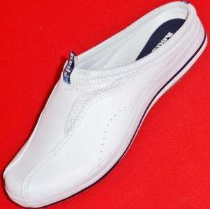   PACER White Leather Mules Athletic/Casual Slip On Shoes sz 8/39  