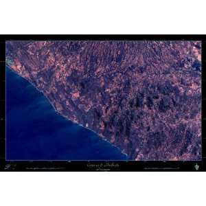  Casares, Nicaragua Satellite map/print art 36x24 glossy 