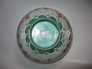 China antique fascinating precious famille rose porcelain dragon bowl 