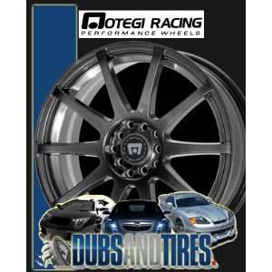   15x7 MOTEGI RACING wheels SP10 Matte Black wheels rims Automotive