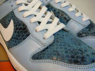 DS Nike Wmns Dunk Low Ice Blue Snake Skin Sz 10.5 High  
