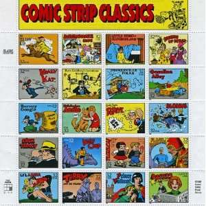 Comic Strip Classics 20 x 32 cent U.S. Postage Stamps 1995 #3000