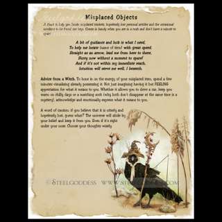 MISPLACED OBJECTS Spell Book of Shadows Pages Wicca Art  
