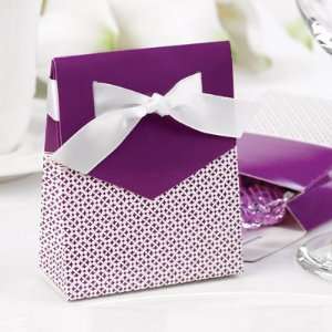  White and Purple Tent Favor Boxes   Set of 25 Health 
