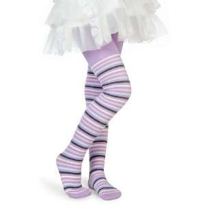  Purple Stripes Girls Fashion Tights Size L (7   10 Years) Baby