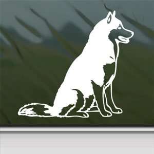  Siberian Husky White Sticker Dog Car Vinyl Window Laptop White 