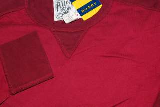 POLO RALPH LAUREN RUGBY MENS RED BURGUNDY SHIRT SMALL  
