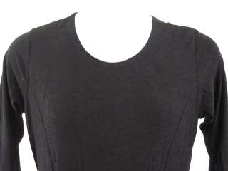 STALEY Black 3/4 Sleeve Stretch Full Length Dress Sz M  