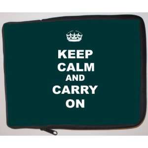  Keep Calm and Carry On   Green Laptop Sleeve   Note Book 