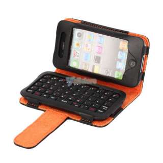  Wireless Mini Bluetooth Keyboard With Leather Cover Case for Iphone 