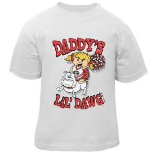   Bulldogs White Toddler Daddys Lil Dawg T shirt