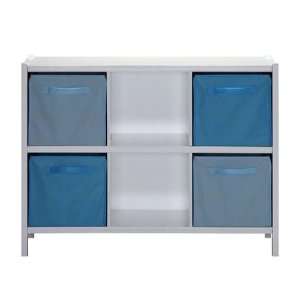  Six Cube Bookcase in White with Blue