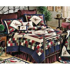  Whispering Pines Rustic Twin Bed Quilt