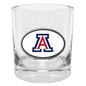   Arizona Wildcats NCAA Team Logo Double Rocks Glass