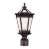 NEW 3 Light Md Outdoor Post Lamp Lighting Fixture, Black Bronze, Clear 