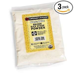 Emperors Kitchen Organic Brown Rice Syrup Powder, 12 Ounce Bags (Pack 