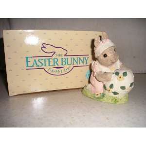  The Easter Bunny Family/Girl Bunny with Large Egg Figurine 