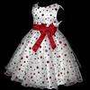   Christmas Red Wedding Gorgeous Party Flower Girls Dress 3 4Y  