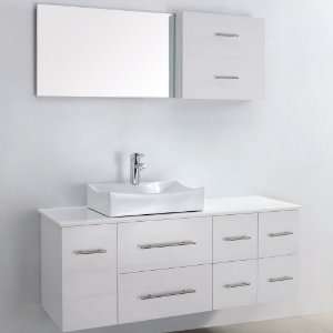  Christo 54 Modern Bathroom Vanity Set   White