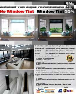   ROLL 30 x 50 Feet Home Window Tint High Performance 2ply 35%