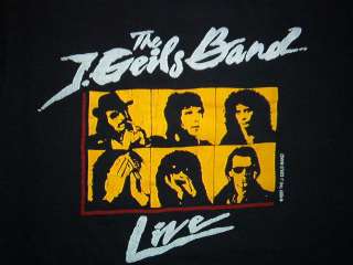 vintage J. GEILS BAND CONCERT SHIRT tour rock 80s LG  