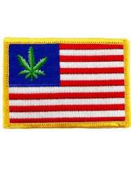 United States of Weed Embroidered Patch Marijuana Pot Leaf American 