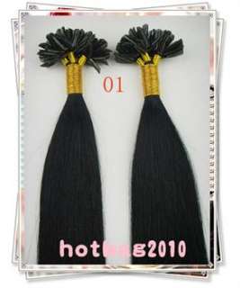 Nail Tip 100S 20 Human Hair Extension 50g +tool  