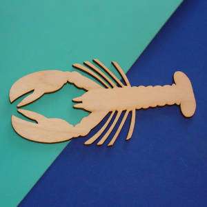 LARRY LOBSTER Unfinished Wood Shapes Cut Outs LL5127  