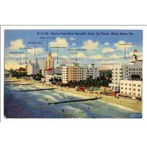com Reprint Ocean front hotel barracks, Army Air Forces, Miami Beach 