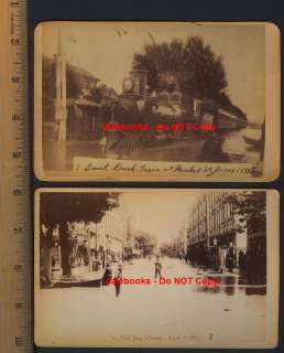 RARE 64 Albumen Photo LOT 1889 Williamsport PA Flood  