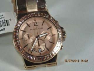 Michael Kors MK 5412 Womens Rose Gold Bel Air Classic Chronograph Date 