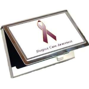 Hospice Care Awareness Ribbon Business Card Holder