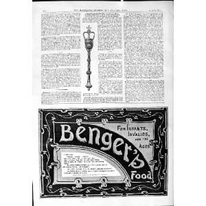  1901 Advertisement Benger Food Invalids Ifants Gold Mace 