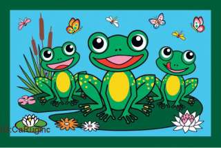 3x5 Rug Frog Frogs Butterfly Party Time Kids Fun Play Carpet 39 