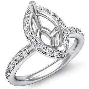 5c Diamond Engagement Ring Marquise cut Mount Gold 4sz  