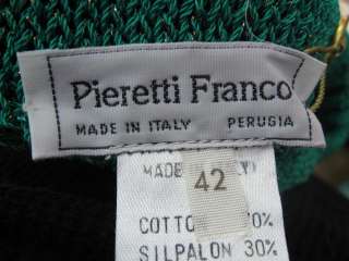 NWT PIERETTI FRANCO Green Sweater Skirt Outfit 40/42  