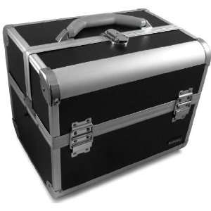  Hairart Black Aluminum Beauty Case with Trays and Strap 