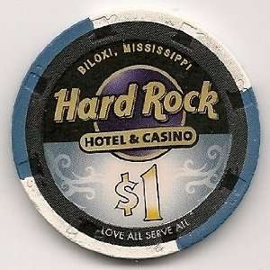  Hard Rock Biloxi Hotel & Casino   $1 Chip / Cheque 