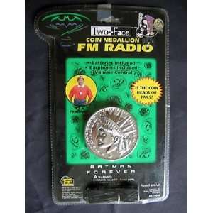  Batman Forever Two Face Coin Medallion FM Radio Pendant 