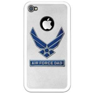    iPhone 4 or 4S Clear Case White Air Force Dad 