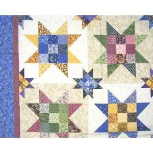  90 Wide Cheater Quilt Top Nine Patch Fabric By The Yard 