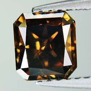 VS3 0.41 Cts UNTREATED Clean Cognac Brown Natural Diamond 4.2x3.8x2.7 