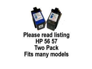 HP 56 57 Ink Cartridge Tri Color C6656A C6657A 2 Pack  