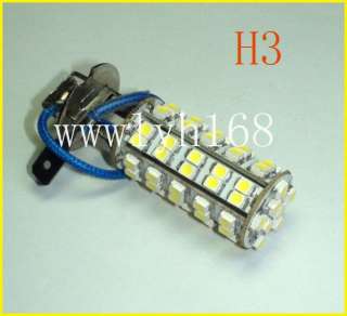 2X H3 68SMD 1210/3528 Car LED Fog Lamp Automobile Light  
