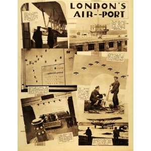  1934 Croydon Airport London Airplane Control Tower 